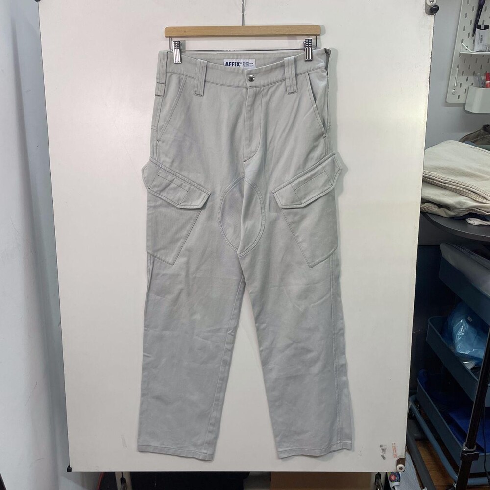 Affix Men's Grey and Cream Trousers